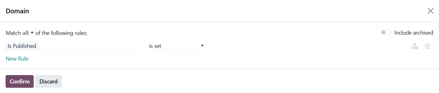 odoo product data feeds item filter domain